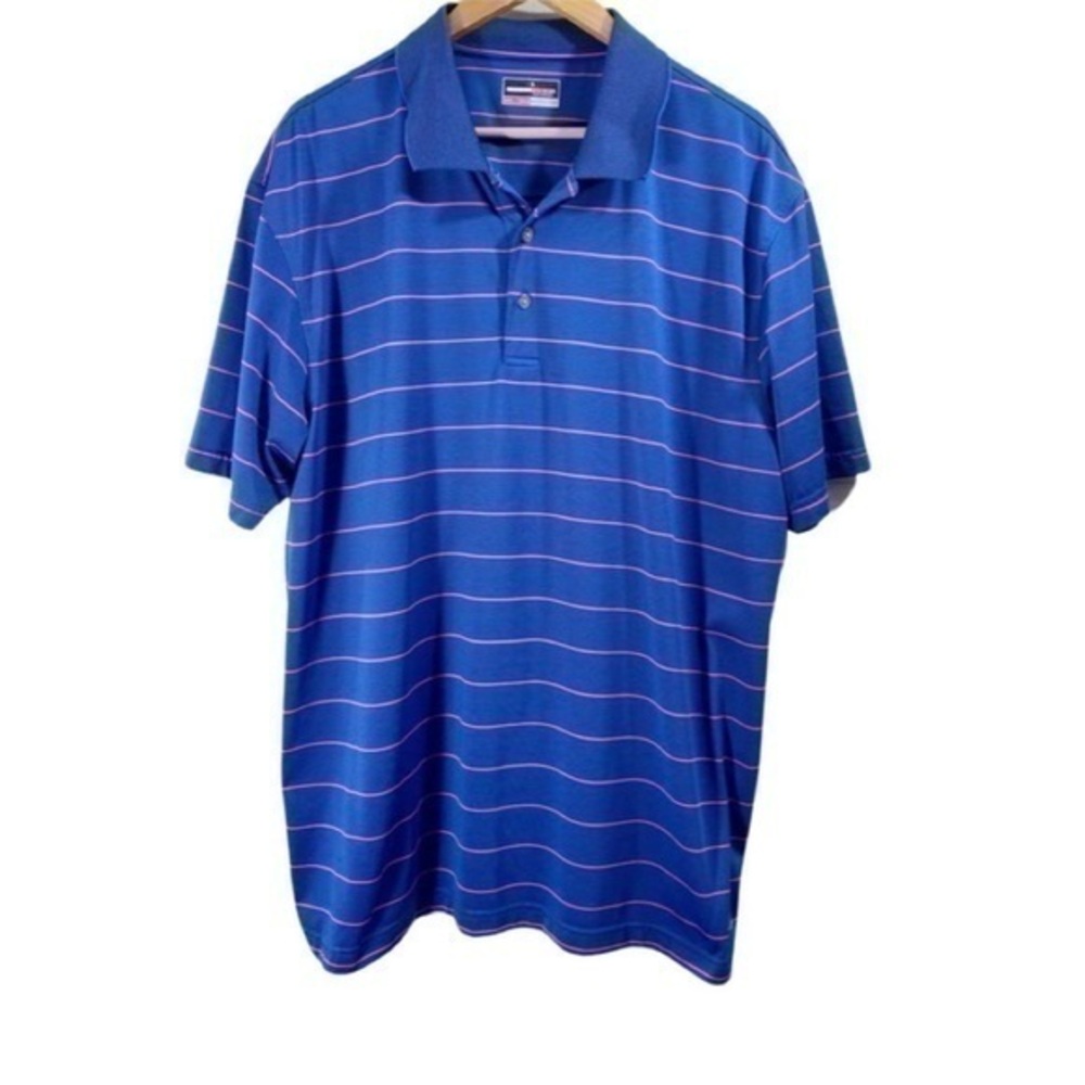 Grand Slam men’s polo short sleeve top Size XXL Color Blue/Pink